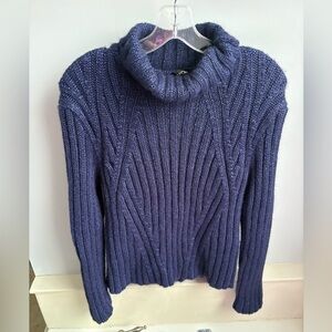 Tom Ford women’s Large silk, cashmere, mohair blend blue knit cowl neck sweater